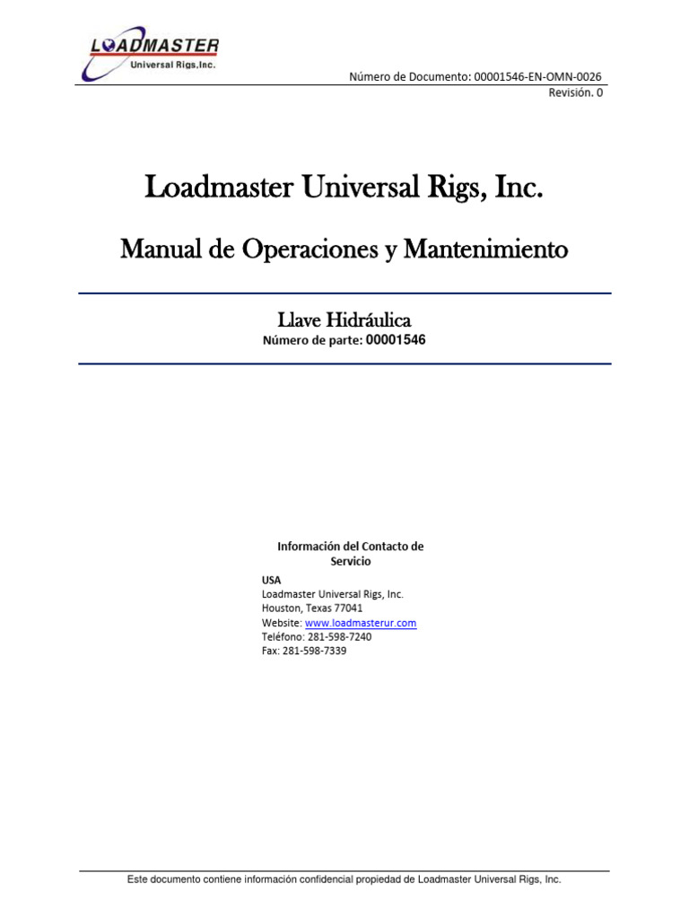 Llave Hidraulica | PDF | Tornillo | Máquinas