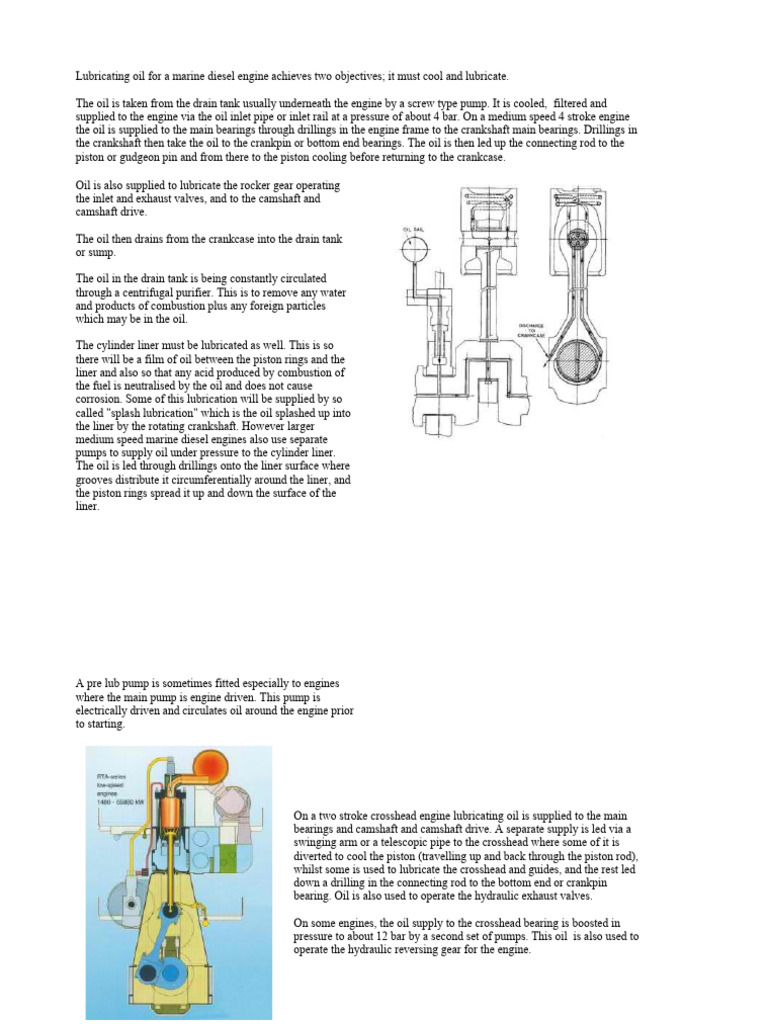 Marine Diesel Engine Lubrication Guide | PDF | Internal Combustion ...
