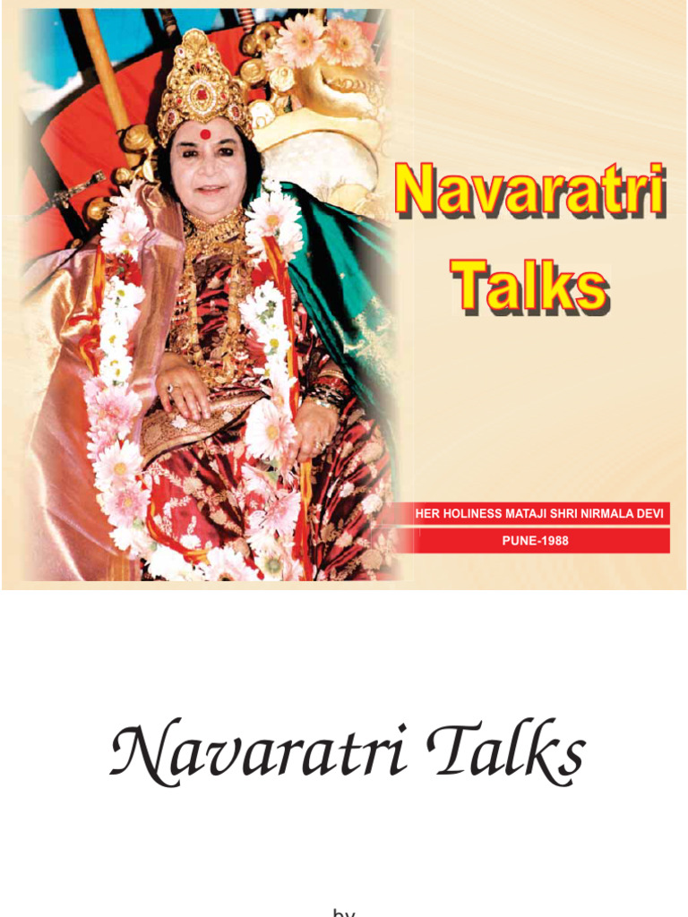 Navaratri Talks H H Shri Mataji Nirmaladevi Pdf