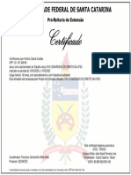 A Autenticidade Do Documento Pode Ser Verificada No Site: Http://autenticidade - Ufsc.br, Informando A Chave: CERT-6877-8856-0362-1784