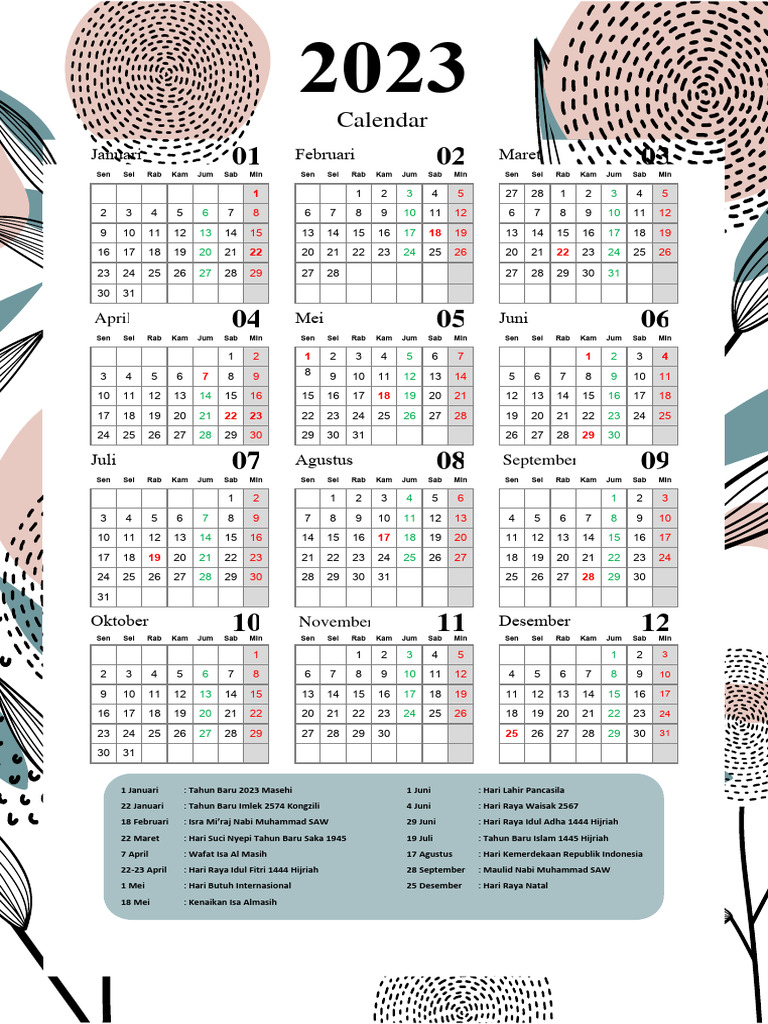 Kalender Perayaan Agama 2023 | PDF