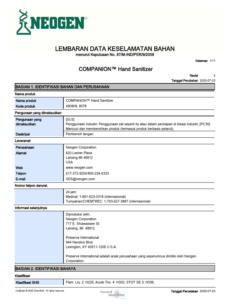 Contoh SDS ID | PDF