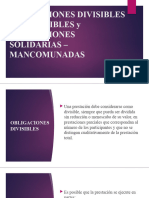 5 Obligaciones Solidarias - Mancomunadas y Obligaciones Divisibles e