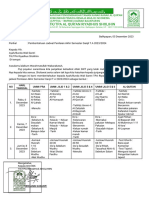 Surat Edaran Jadwal Pas Tpa Riyadhus Sholihiin