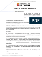 DECRETO Nº 54.453 DE 10 DE OUTUBRO DE 2013 « Catálogo de Legislação Municipal