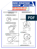 Relaciones Métricas en La Circunferencia para Cuarto de Secundaria