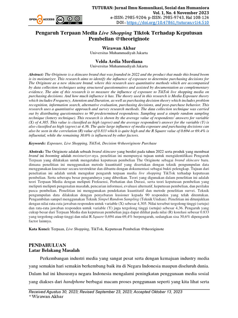 TUTURAN+Vol +1+no +4+November+2023+Hal+108-124 | PDF | Coefficient Of ...
