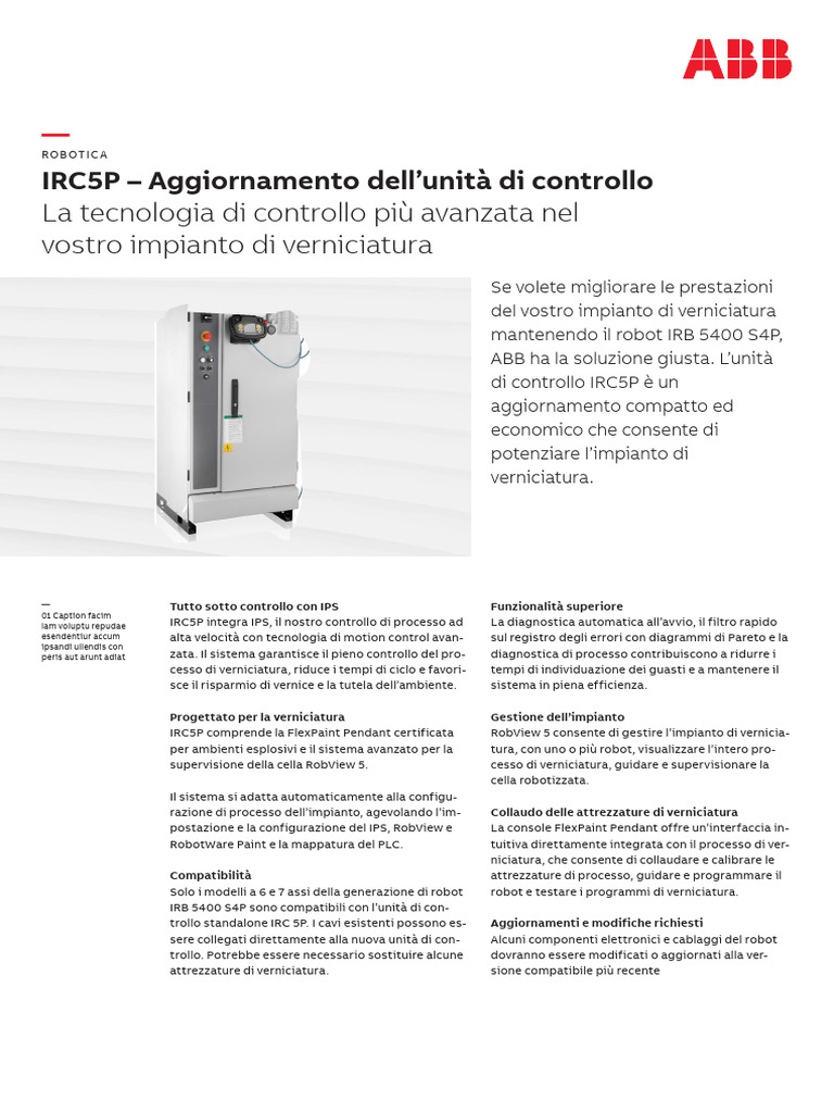 Factsheet IRC5P Controller IT | PDF