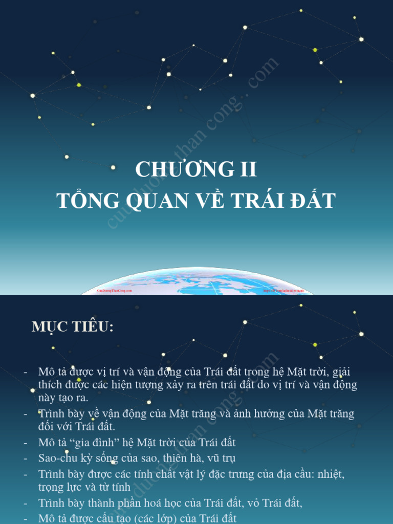 Khoa hoc trai dat chuong 2 new tong quan ve trai dat