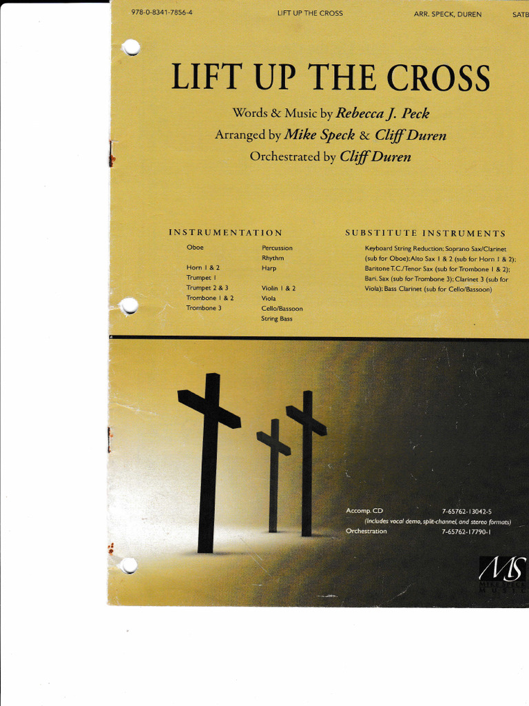 Lift Up The Cross Arr. by Mike Speck and Cliff Duren | PDF | Art