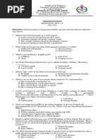 Diagnostic Test Applied Economics 2022