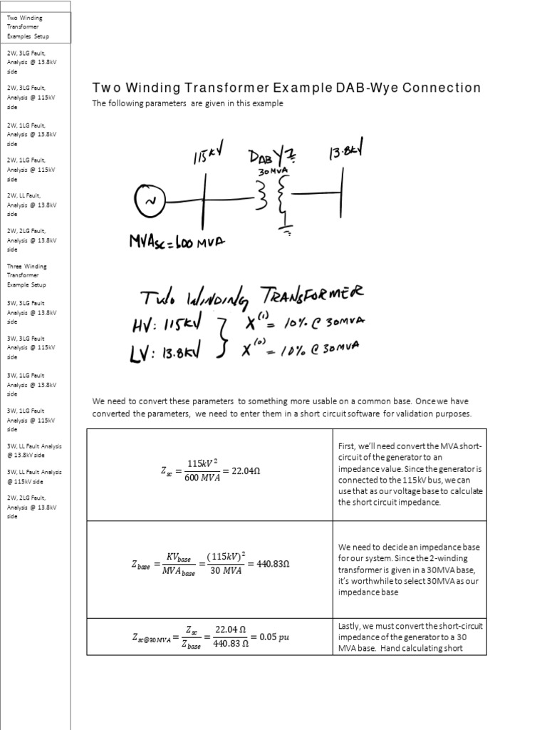 Transformer Fault Analysis at 13.8kV & 115kV | PDF | Transformer ...