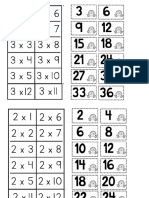 RECORTABLES DE Tablas de Multiplicar 2 Y 3