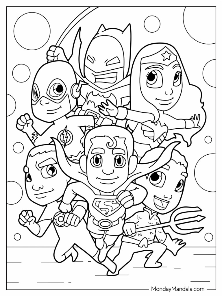 Justice League Coloring Page 5