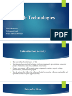 Web Technologies Introduction