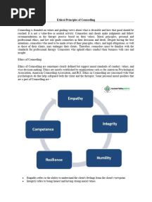 Ethical and Legal Issues in Counselling