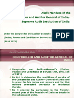 Provisions of C&AG DPC Act, 1971