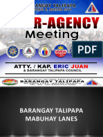 Inter Agency Meeting Traffic Along Quirino Highway