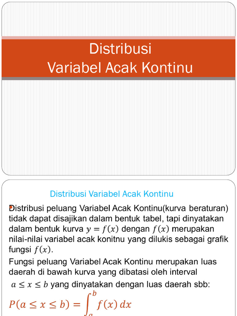 Distribusi Variabel Acak Kontinu dan Bersama | PDF | Metode & Bahan Ajar