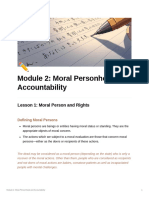 Module 2 Moral Personhood and Accountability
