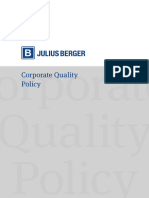 Julius Berger Quality Management Policy