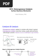 W10. Surface Reaction in Catalysis