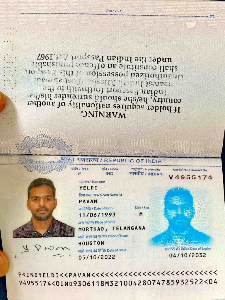 Indian Passport Sample Details | PDF