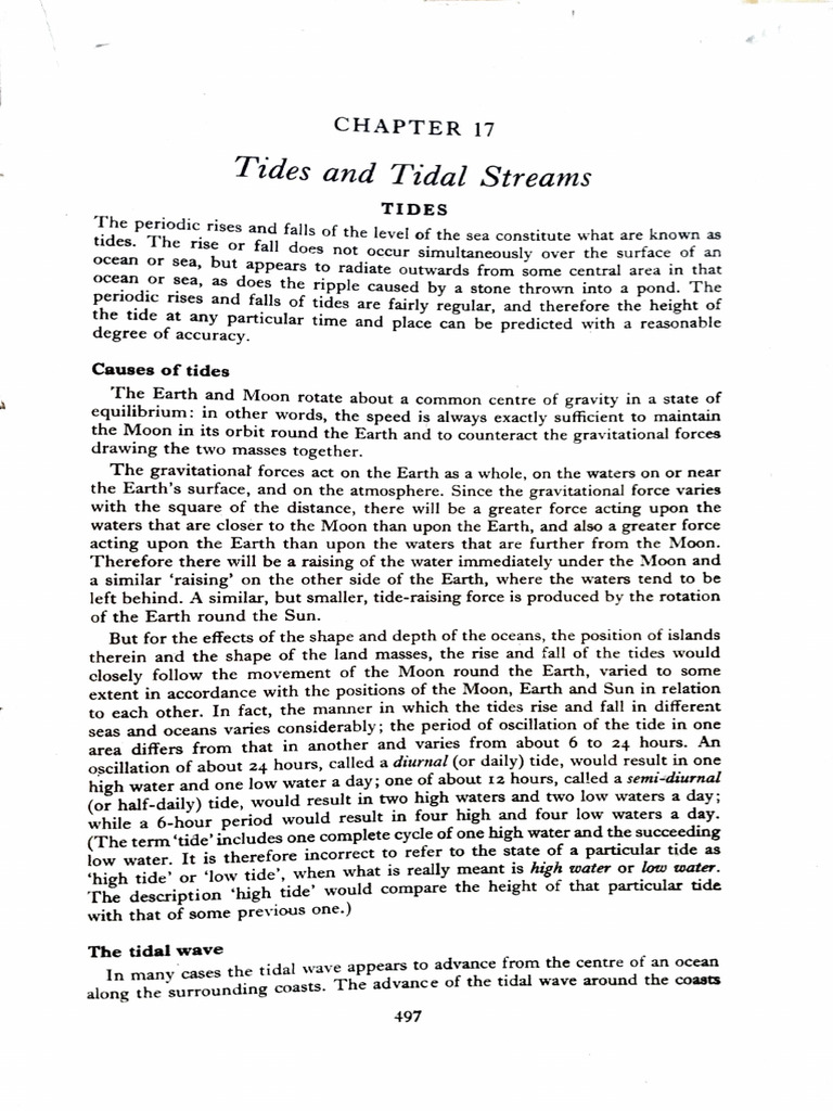 Tides and Tidal Stream | PDF | Tide | Earth