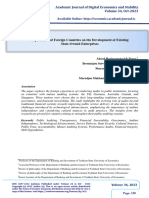 Experiences of Foreign Countries On The Development of Existing State-Owned Enterprises