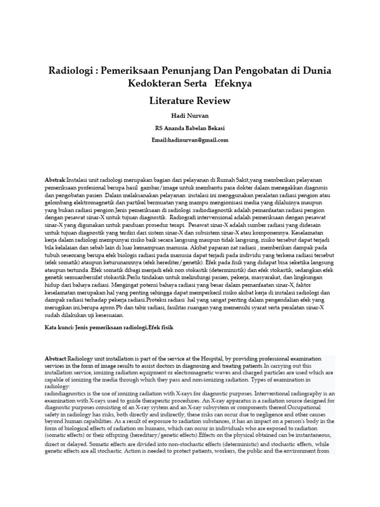 Hasil Radiologi Artikel | PDF
