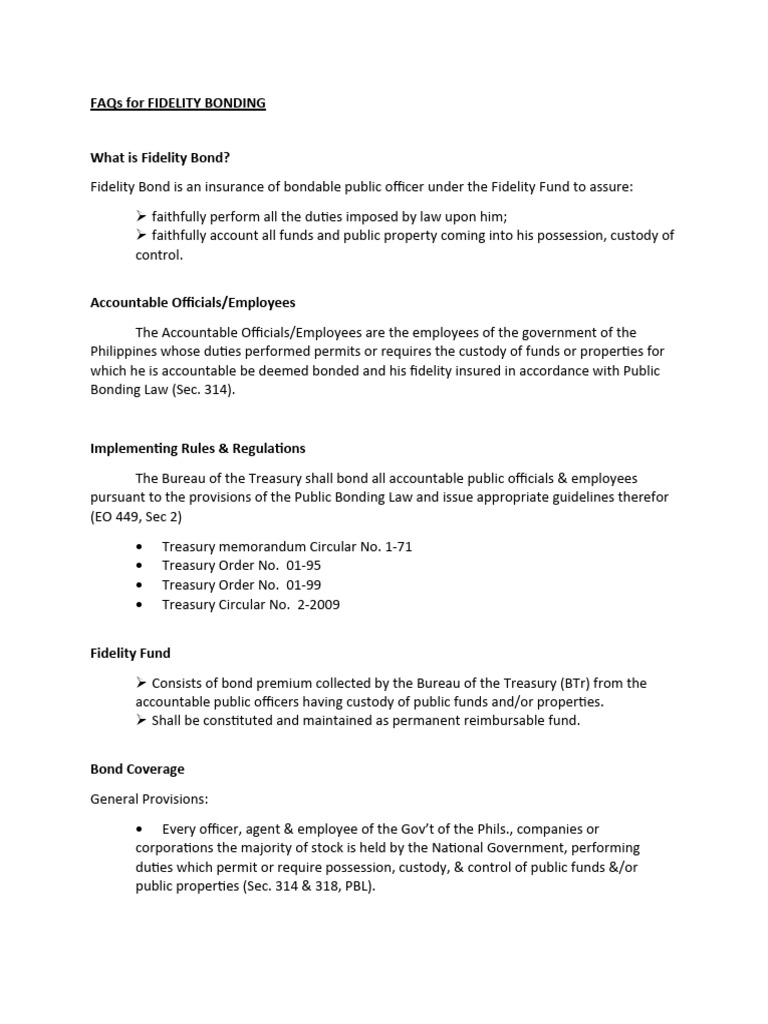6_FAQsforFIDELITYBONDING1 PDF Insurance Bonds (Finance)