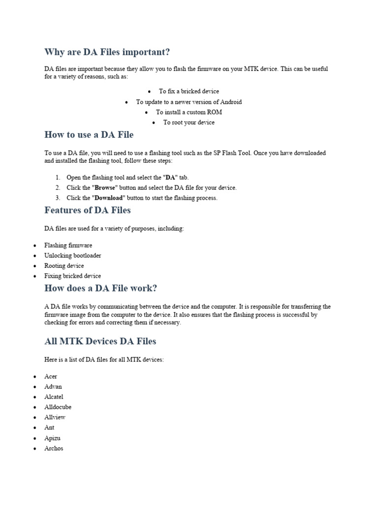 Why Are DA Files Important | Download Free PDF | Computer Engineering ...