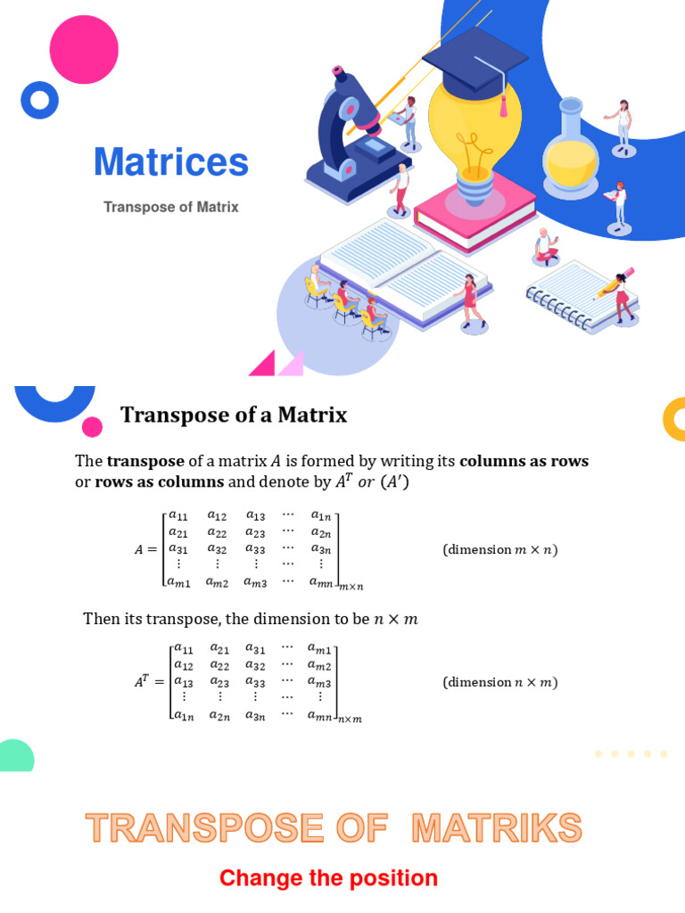 Determinants and Transposes of Matrices | PDF | Determinant | Matrix ...