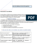 Les Indicateurs Du Tableau de Bord de Gestion (TBG)