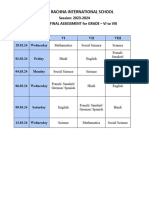 DateSheet For PT4 - Final - Exam-VI To VIII