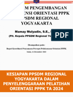 Kapus Yogya - Rakor Orientasi PPPK - Senin 11 Des 2023