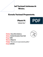 Elementos de Representación Gráfica. Sarabia Hernádez Omar Said. Grupo 0463