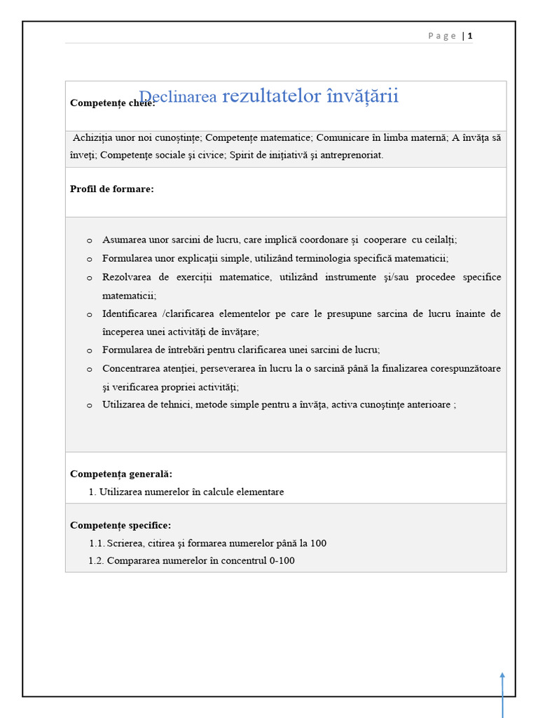 Competente Specifice - Matematică | PDF