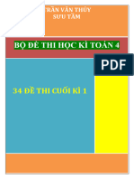 34 Đề Thi Cuối Kì 1 Toán 4