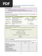 4.2 Costs, Scale of Production and Break-Even Analysis