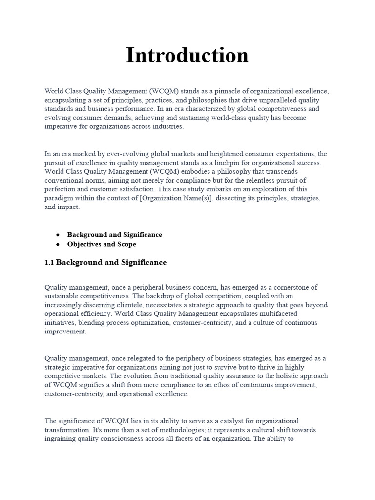 World Class Quality Management Insights | PDF | Quality Management ...