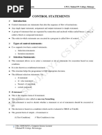 Chapter 10 Control Statements1