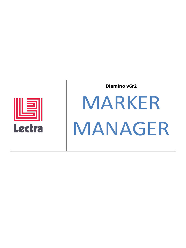 Formation Diamino V6R2 : Module Marker Manager | PDF