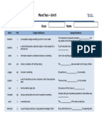 Integrate Listening Speaking - Building 4 - Word Test - U8