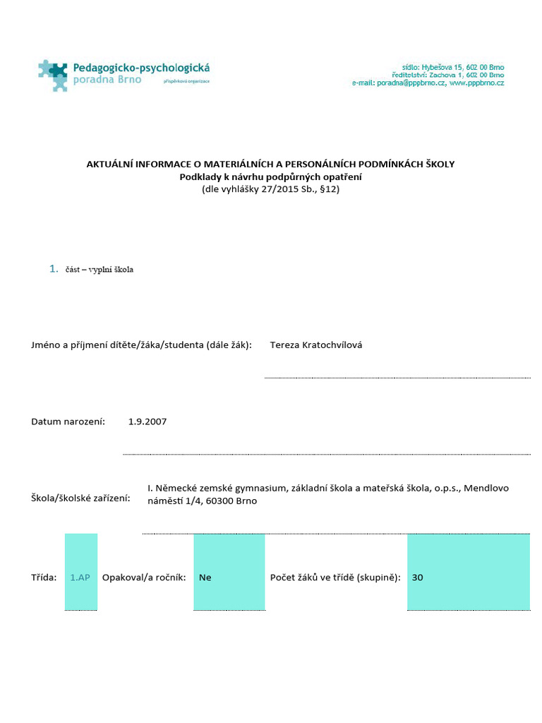 Kratochvílová Tereza AI | PDF