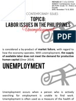 10 - 8 Labor Issues in The Philippines - Unemployment