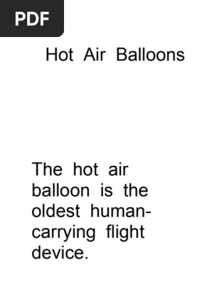 Hot Air Balloons