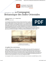 Chute de La Compagnie Britannique Des Indes Orientales - Encyclopédie de l'Histoire Du Monde
