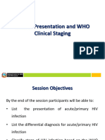 Clinical Presentation and WHO Staging