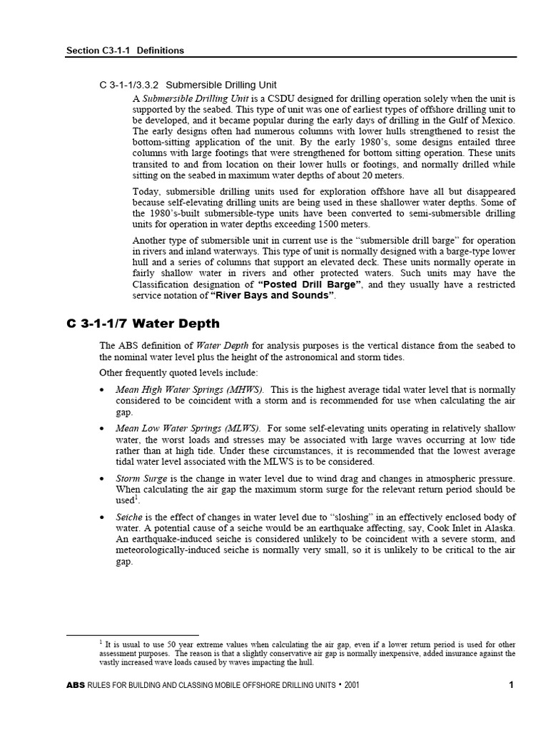 Comentários MODU ABS | PDF | Storm Surge | Tide